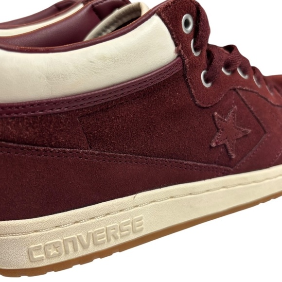 Converse Fastbreak Pro Burgundy Suede Sneakers Men’s Size 11 Mid Top Lace Up - Picture 8 of 16